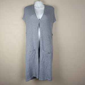 CAbi Hoodie Sweater Vest #5412, Size XS, Gray,  Sleeveless‎ Vest, Super soft